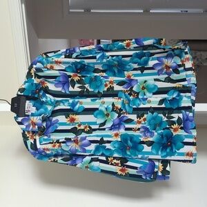 Vintage Maggie Sweet Floral Button Down Long Sleeve Shirt Women's Petite Large